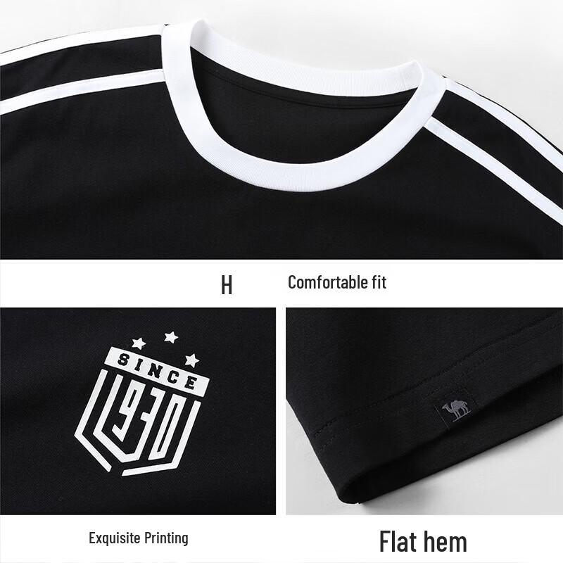 CAMEL Men's Football Style Cool Touch Short Sleeve T-Shirt