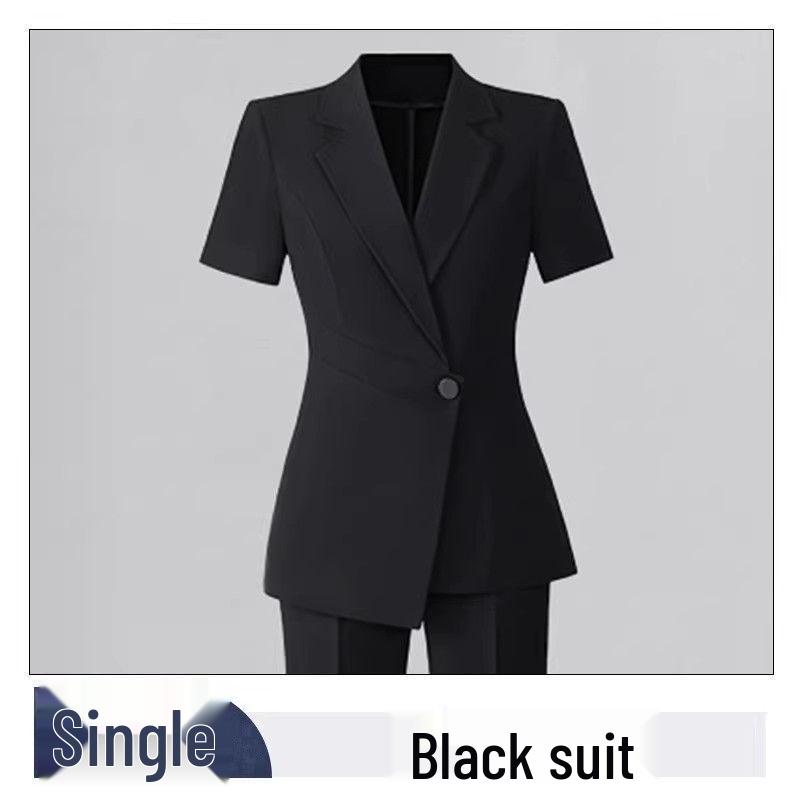 High-End Women s Black Summer Suit 2026: Professional Office Wear 2XL