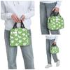 White Chickens And Floral Insulated Lunch Bag for Women Office Cooler Thermal Food Box Tote Portable Lunch Boxes Container