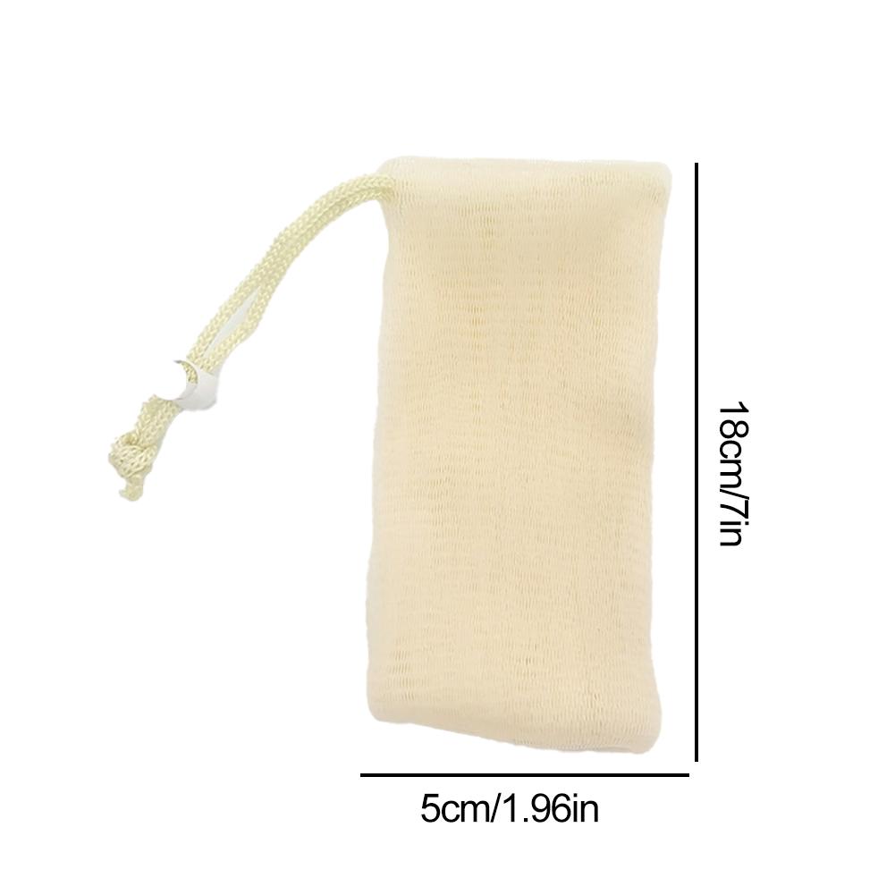 2Pcs Mesh Foaming Soap Bags Facial Cleanser Foam Bag Drawstring Shower Bubble Foam Net Bath Body Washing Cleaning Supplies