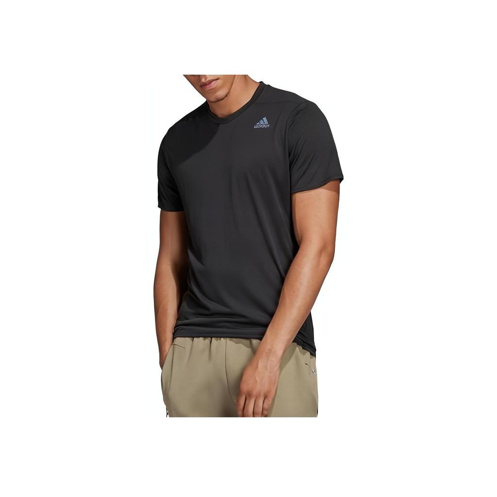 Adidas Round Neck Casual Breathable Moisture-Wicking Short Sleeve T-Shirt Men Tops Black CZ8725