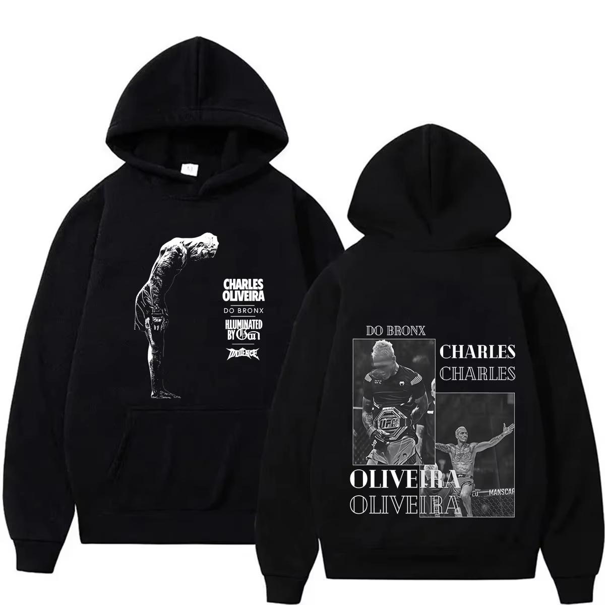 Charles Oliveira Do Bronx 2026 Merch Hochwertige Pullover Herren Damen Gemütlich Lässig Streetwear Hoodie Perfekt für Pendeln & Loungewear M