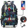 3 Piece School Backpack Set for Students Large Capacity Oxford Cloth Schoolbag with Shoulder Strap and Pencil Case
