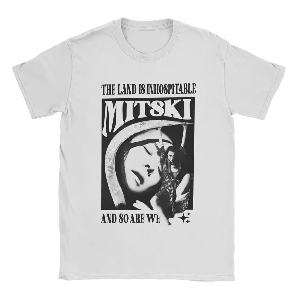 Mitski Hudba Romantické Tričko Album Šik Harajuku Bavlněné Oblečení Úžasné Tričko s Krátkým Rukávem a Kulatým Výstřihem Letní Trička Volné