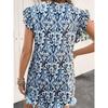 Summer Bohemia Style Short Sleeve Pullover Shirt Women 2025 Fashion Loose Pullover V-neck Ruffle Sleeve Top Women
