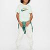 Nike Sportswear Printed Logo Round Neck Short Sleeve Casual Kids Tops Light-Green AR5252-394
