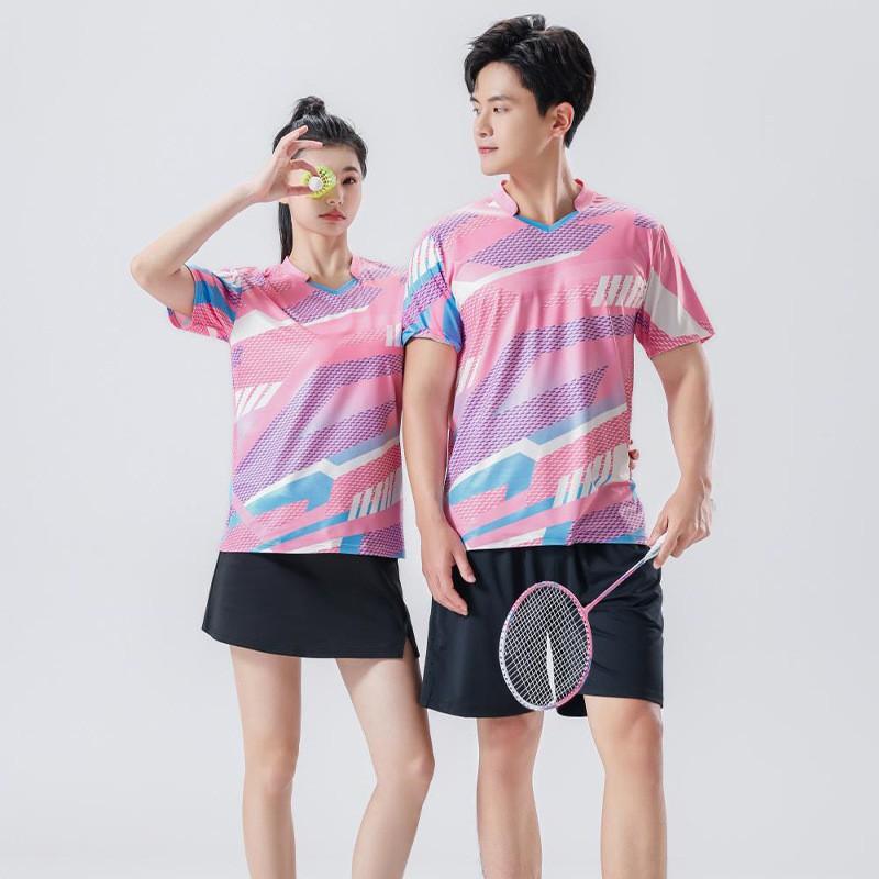 Womens Badminton Sport Set Mens Volleyball Uniform Kids Table Tennis Outfit Running T-Shirt Athletic Wear