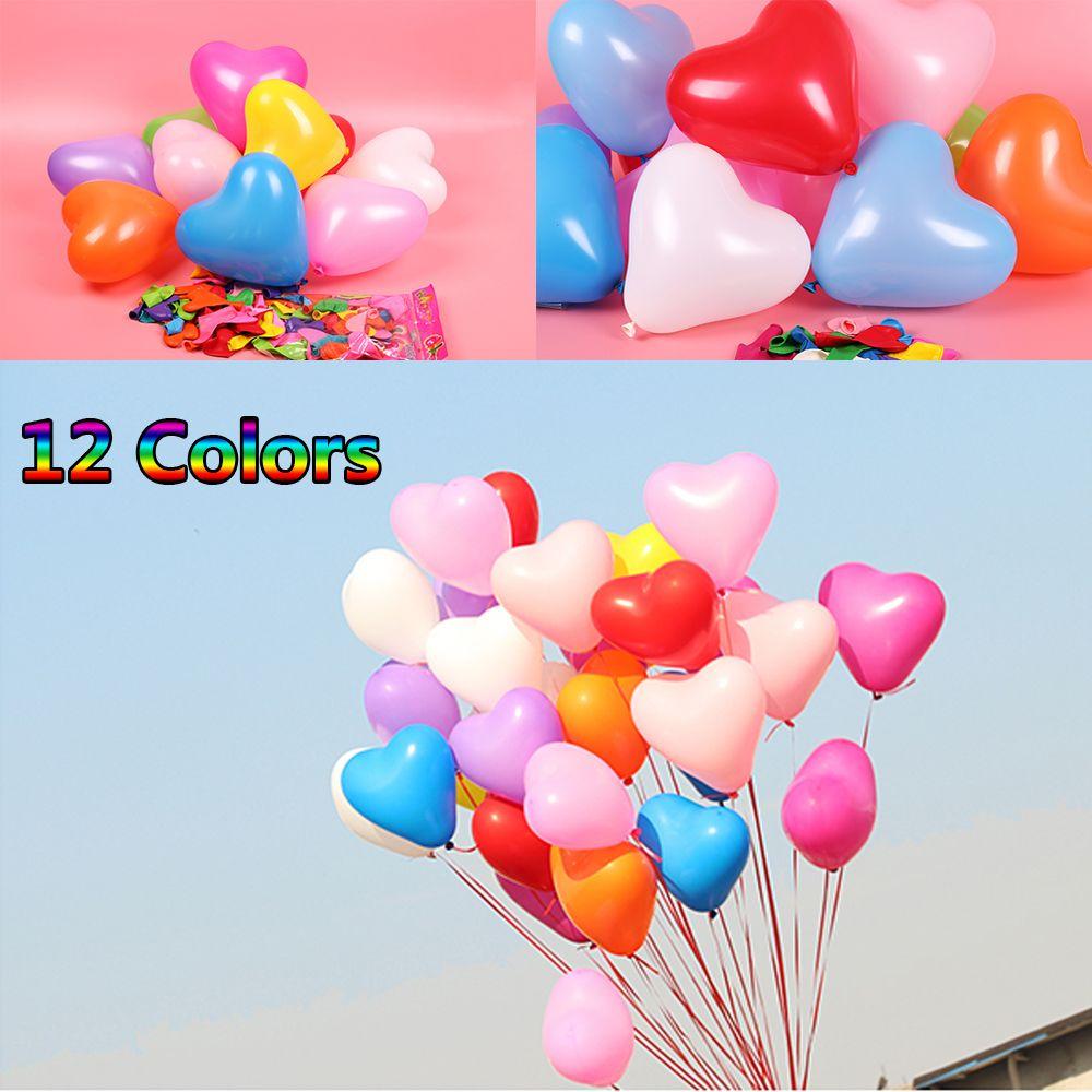 10/20pcs Romantic Thickening  Pearl Inflatable Toys Heart Shaped Latex Balloons Wedding Decor