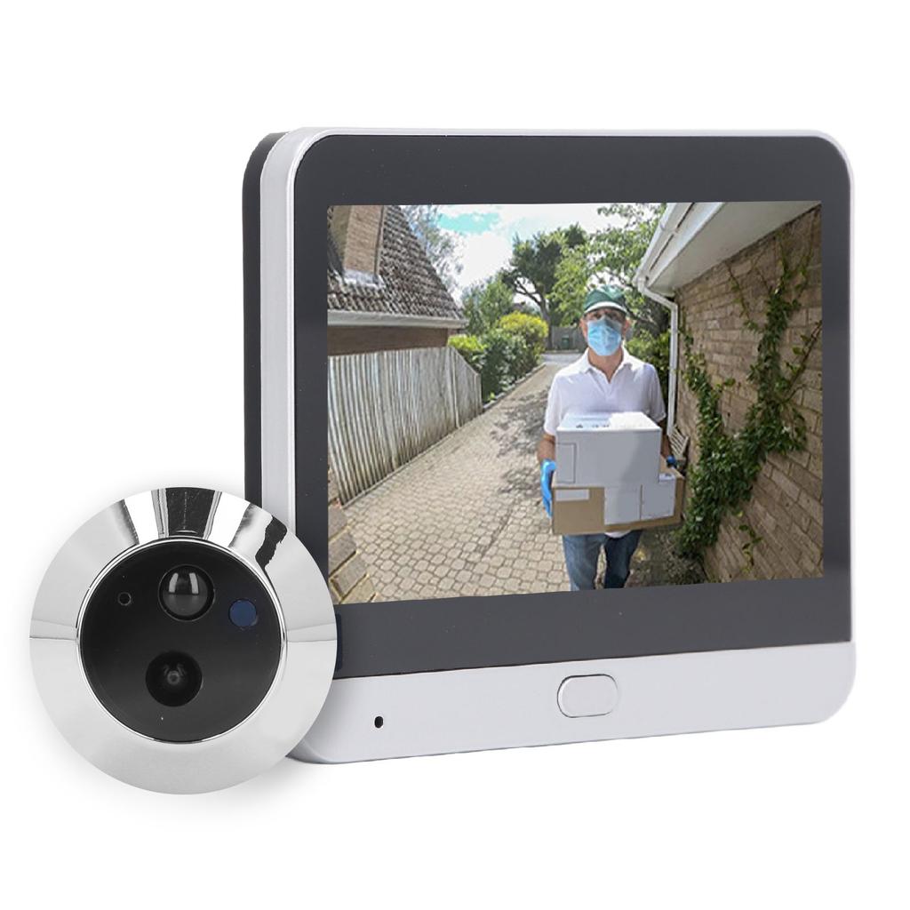 4.3inch IPS LCD Screen Digital Peephole Viewer 120 Degree Wide Angle 1080P WiFi Video Intercom