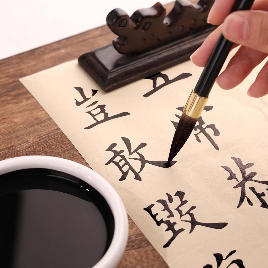 Red Flower Holy Smoke Calligraphy Ink, Special Practice Brush Ink for Chinese Painting, Large Bottle