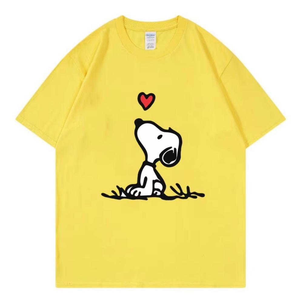 Cartoon Anime Women's T-shirt Summer Short-sleeved White T-shirt Top Fashion Couple Outfit