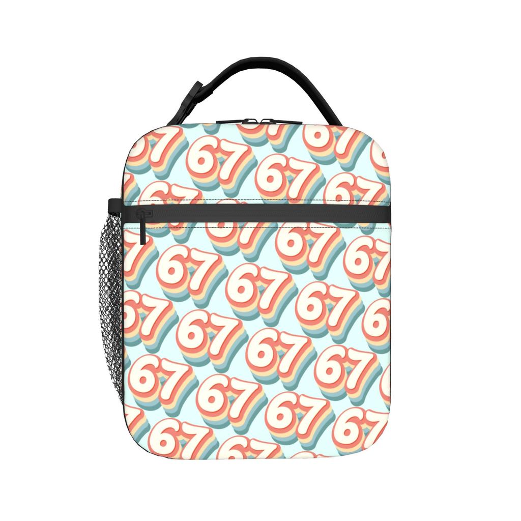 Custom Six Seven 67 Insulated Lunch Bags for Women Men Resuable Thermal Cooler Food Lunch Box Outdoor Camping Travel