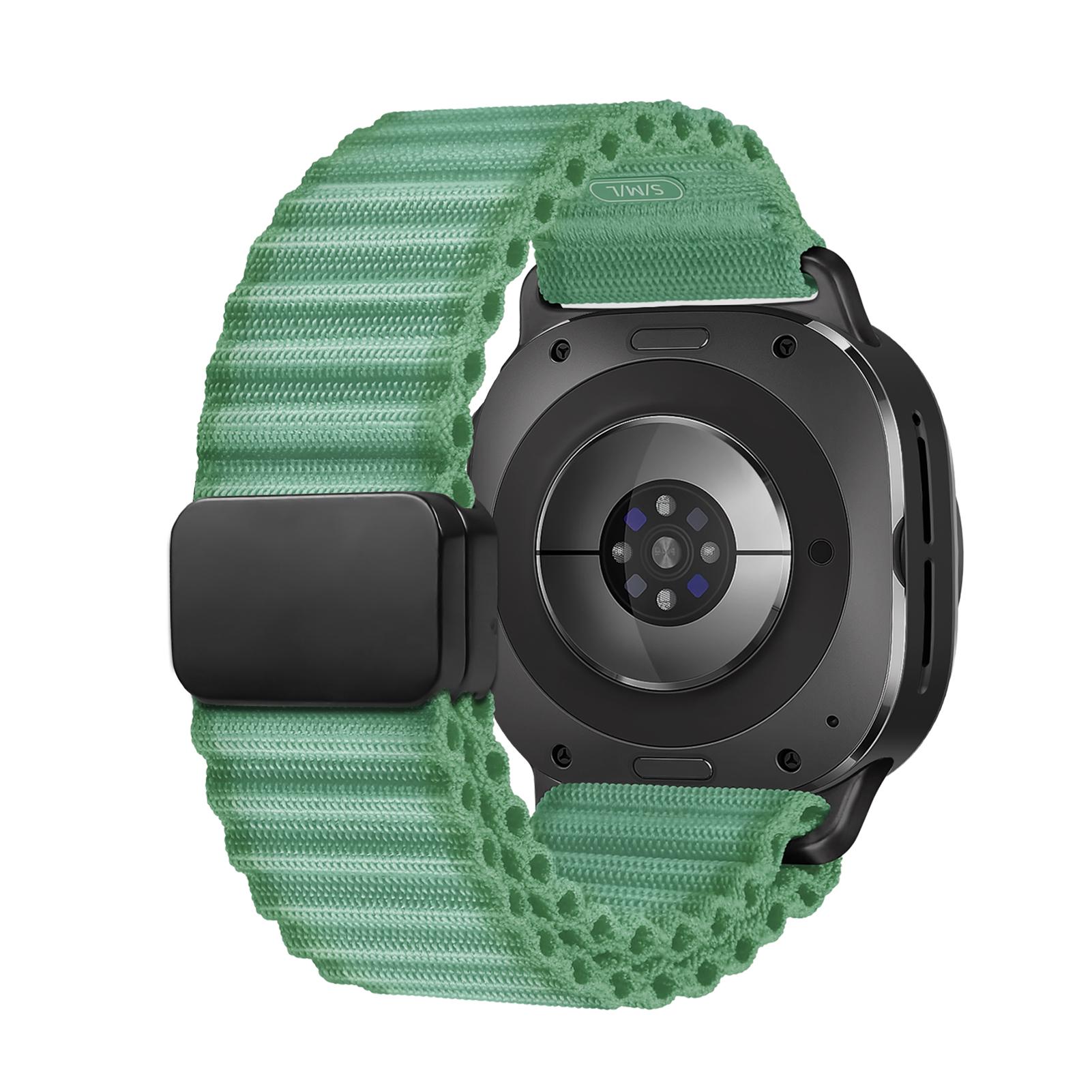 

Trail loop Bands For Samsung Galaxy Watch Ultra Strap 47mm Accessories Sport Nylon Magnetic Bracelet Galaxy Watch 7 Ultra 47 mm Galaxy Watch 7 Ultra зелёный