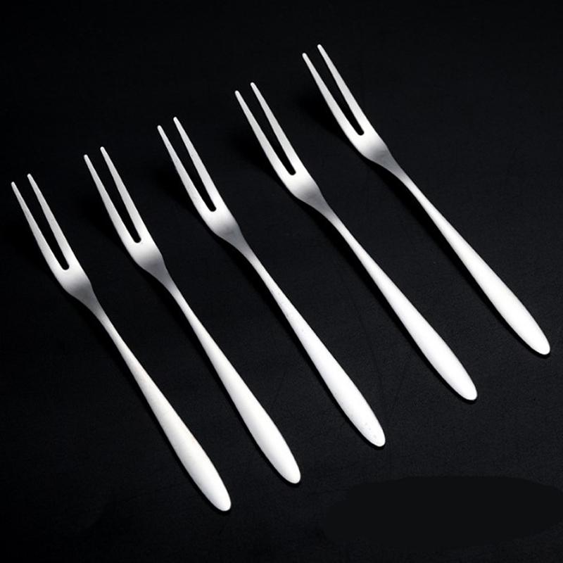 Fruit Base Holder Forks Set Stainless Steel Salad Dessert Forks