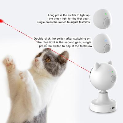 Rechargeable Interactive Laser Cat Toy Two Modes Infrared Smart Automatic Laser Interactive Cat Toy