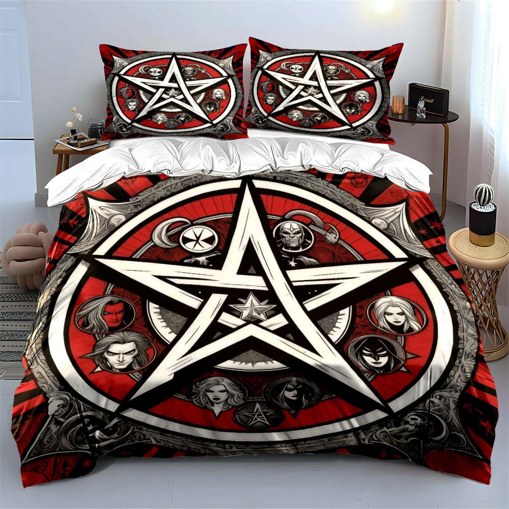 Mystic Themed Three-Piece Set Display Kid'S And Adults' Bedroom Decor, Exquisite Three-Piece Bedding Set Gift