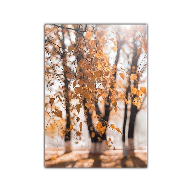 

Autumn Scenery Canvas Painting Poster Pumpkin Leaves HD Printing Wall Art Picture Print Living Room Bedroom Home Decoration 21X30CMNo Framed