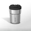 Nuovo Posacenere per Auto Creativo Stile Tazza da Caffè Posacenere per Auto con Coperchio Luce LED a 7 Colori Rivestimento Metallico e Guscio in ABS Tazza per Rifiuti