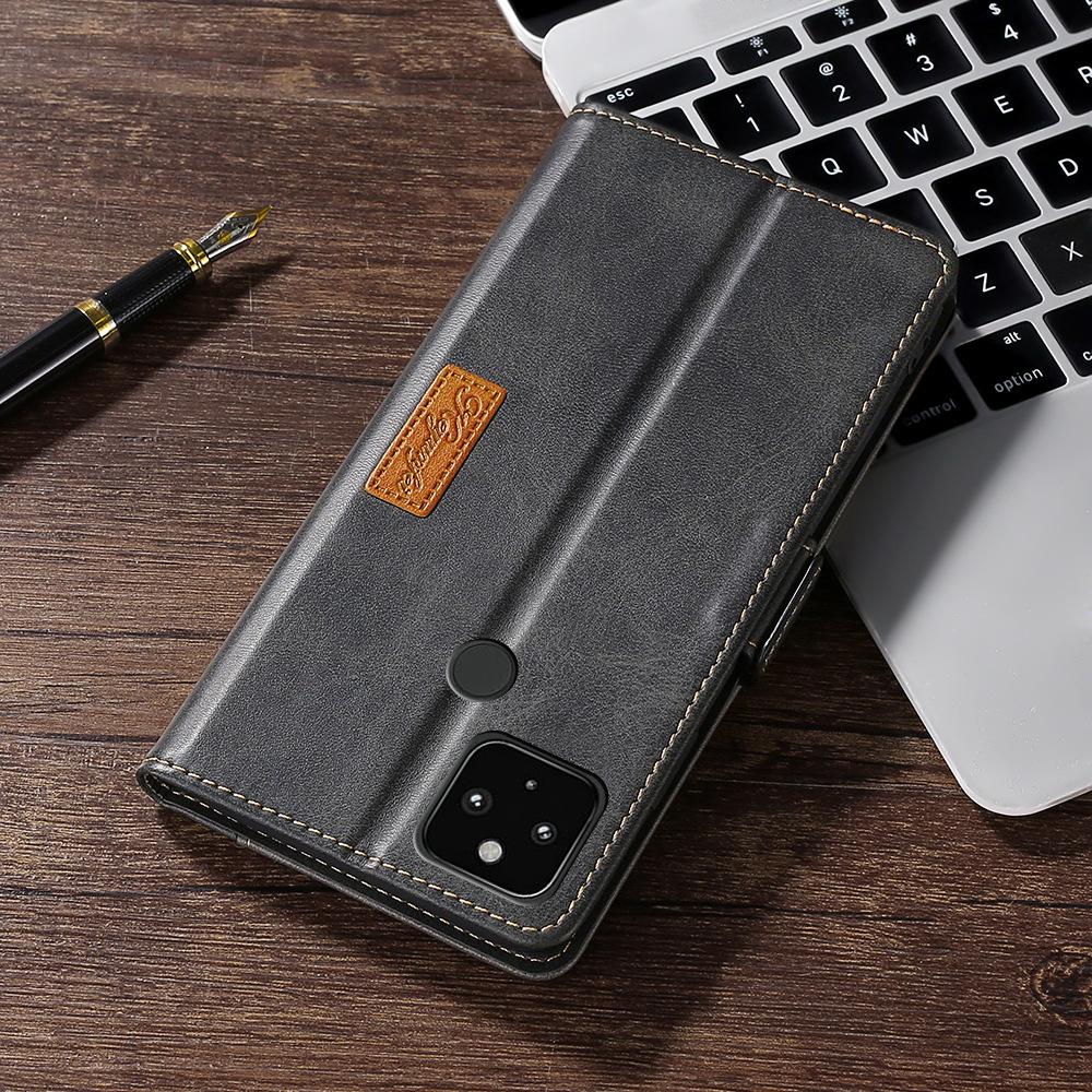 Compatible Leather Flip Case for Google Pixel 5, 8 Pro, 4a, 3a with Card Slot