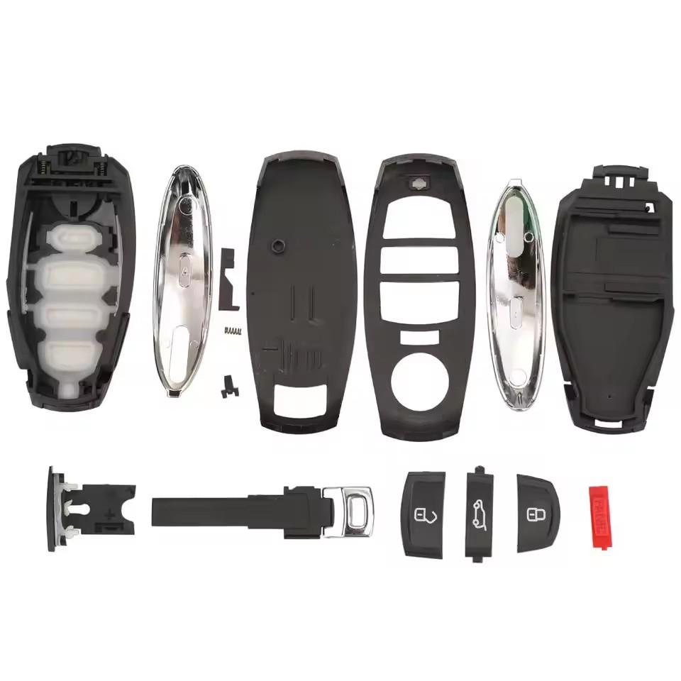 3/4 Botones Nueva Carcasa de Mando a Distancia Inteligente Funda Llavero Para Vw Volkswagen Touareg 2010-2014