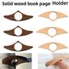 Solid Wood One Handed Reading Press, Home Reading Ring, Page Pressing Tool, Wooden Portable Bookmark