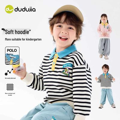 Dudu Home Stylischer Frühjahrs-Hoodie für Kinder - Langarm für Jungen & Modische Oberteile für Mädchen, Trendige Kindermode