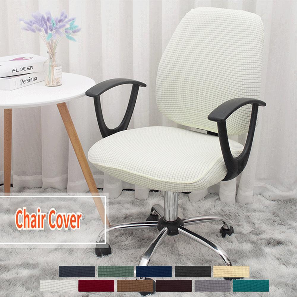 

2pcs/set Office Chair Cover Waterproof Chair Cover Computer Chair Slipcovers Anti-dirty Rotating Gaming Seat Cover Protectors