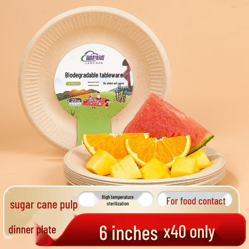Blue Nature Disposable Sugarcane Tableware