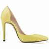 LOSLANDIFEN Two-Piece Women Pumps Pointed Toe Patent Leather Fashion High Heel Shallow  Woman Office Wedding Shoes
