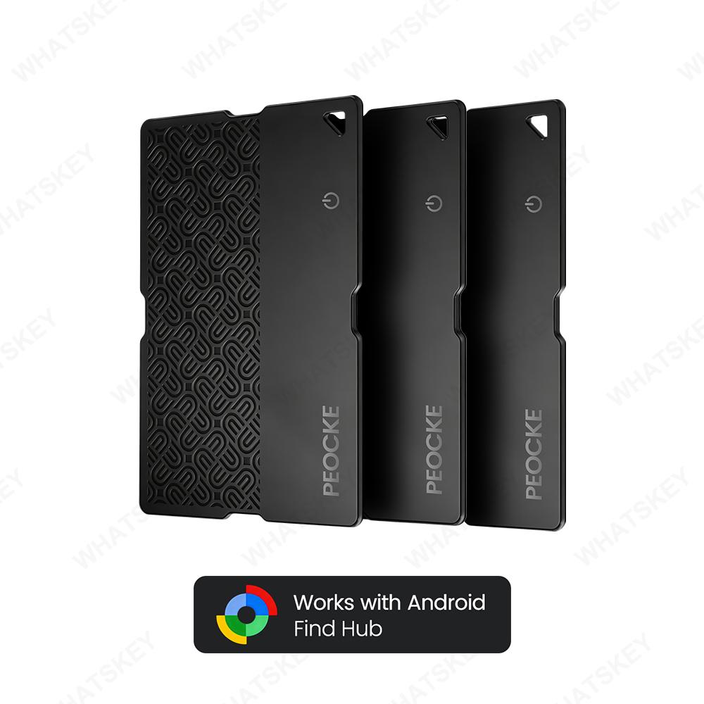 Android Wireless Charging Mini GPS Tracking Location Wallet Tracker Card Waterproof GPS Locator Works with Google Find My App Ta