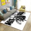 3D Retro Vintage Motorcycle Area Rug Large,Carpet Rug for Living Room Bedroom Sofa Decoration,Doormat Kitchen Non-slip Floor Mat