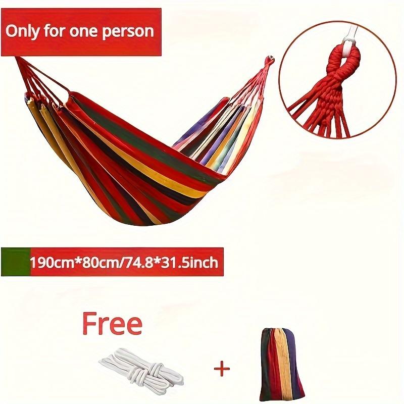 Heavy-Duty Outdoor Hammock, 450lbs Capacity, Durable and Portable, Includes Tree Straps and Travel Bag, Ideal for Camping