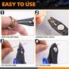 4 Pieces Beading Pliers Kit Jewelry Bead Crimping Pliers Flush Cutter Essential Tool for DIY Project and Jewelry Making