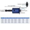 6.35mm 1/4 Inch Shank Countersink Drill Bit Woodworking Counterbore Hole Drill Bit Adjustable Depth Stop Limit Hex Shank Drill