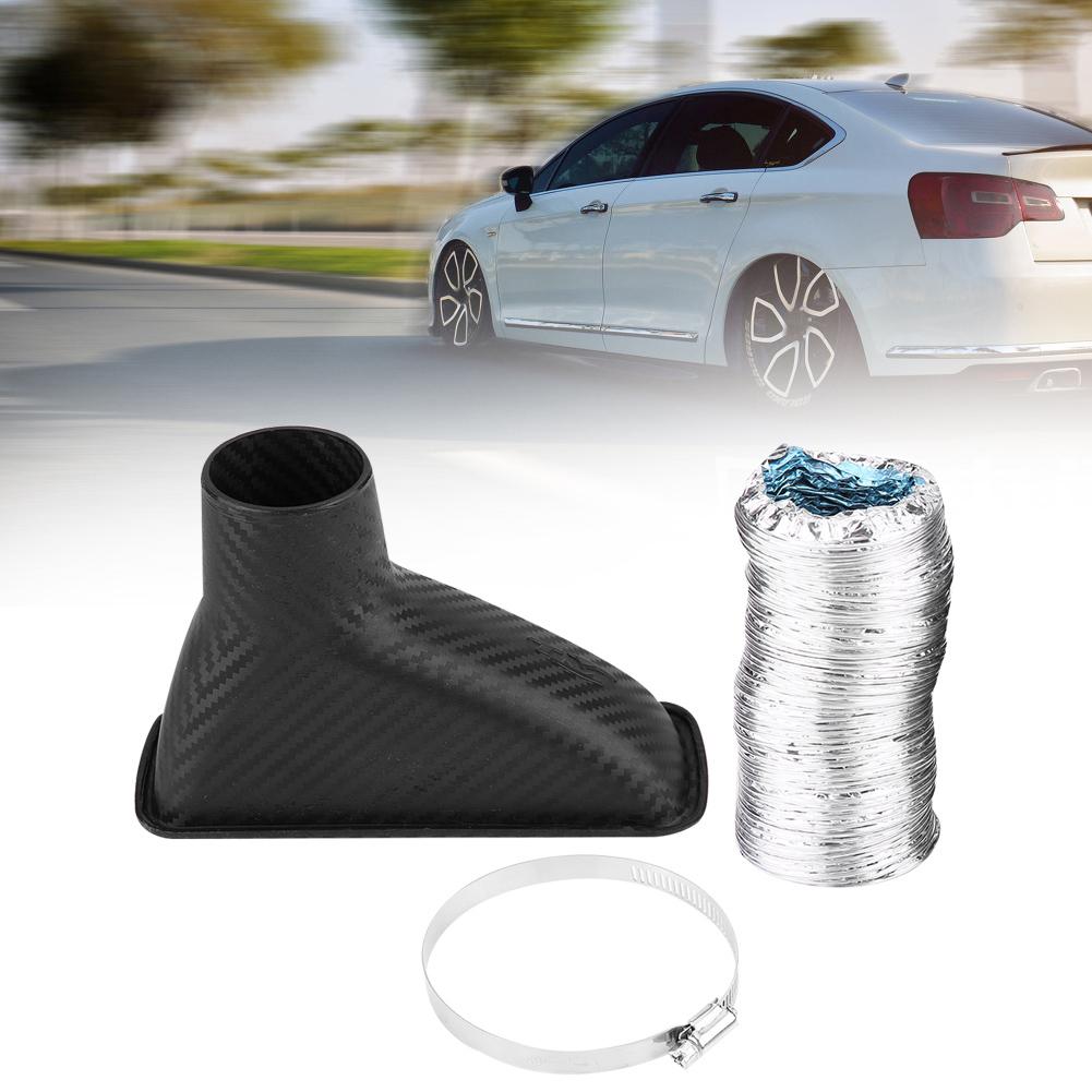 Univerzální Upravený Přední Nárazník Auta Sání Vzduchu Turbo Turbína Vstupní Potrubí Nálevka Sada Čtvercová