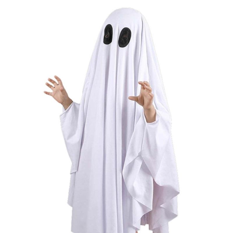 Halloween Spirit Costume Pullover Cloak With Breathable Polyester Fabric For Adults Kids Comfortable Knitted Clothes