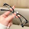 Korean Square Metal Frame Glasses for Women Men  Anti-Blue Light Eyewear Unisex Outdoor Street Eyeglasses