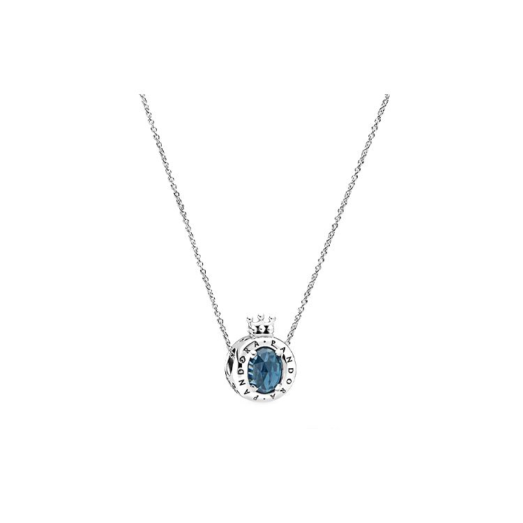 Pandora Blue Holiday 925 Silver Necklace Women necklace ZT0710 Box,45