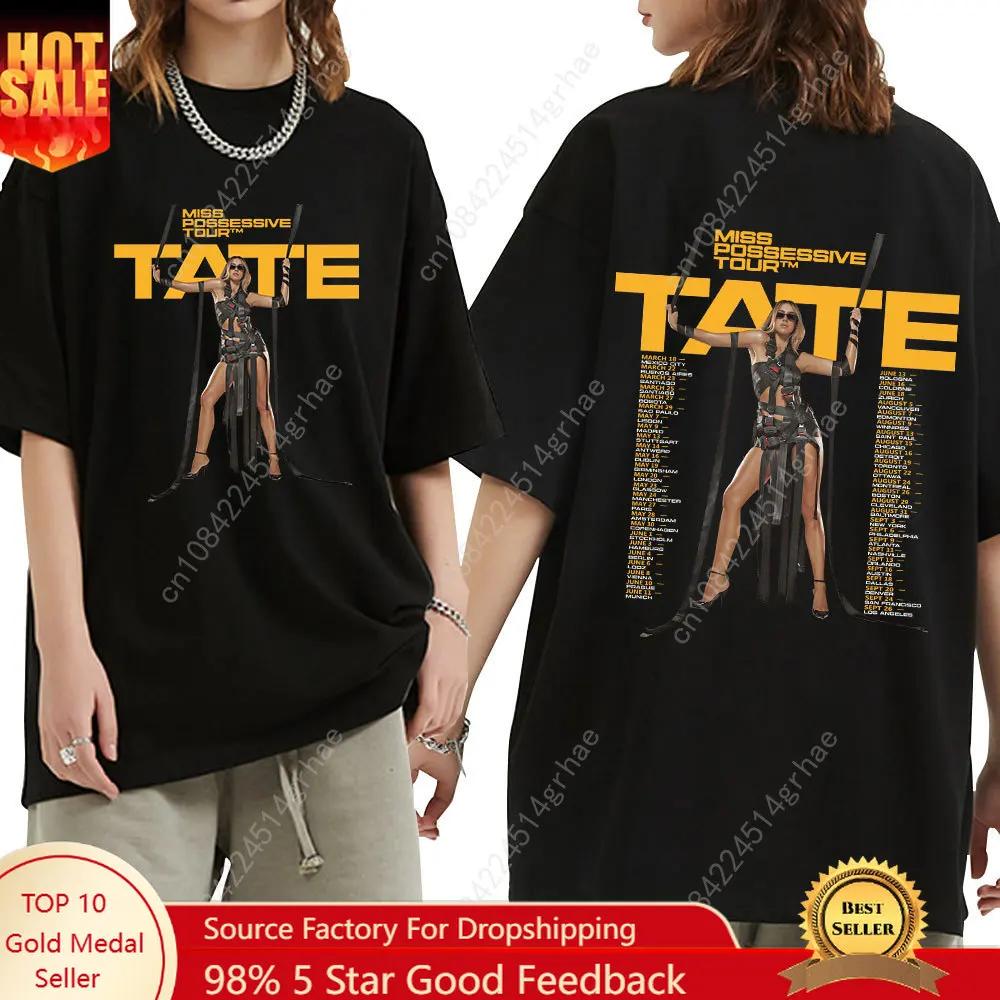 Tate McRae Miss Possessive Tour 2025 TShirts Unisex Unisex Harajuku ONeck Short Sleeve T Shirts Cotton Casual Tshirt Fans Gift