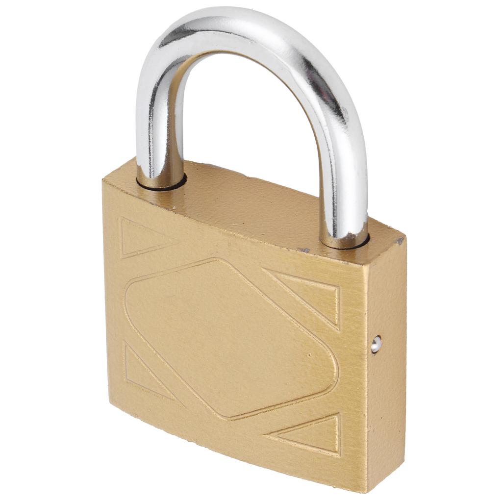 Lacăt de exterior pentru uz casnic cu 3 chei Lacăt din fier de alamă de grosime medie pentru ușă dulap(50mm )