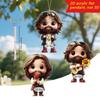 Cartoon cute child prayer 2D acrylic flat pendant ornament Easter Halloween Christmas pendant
