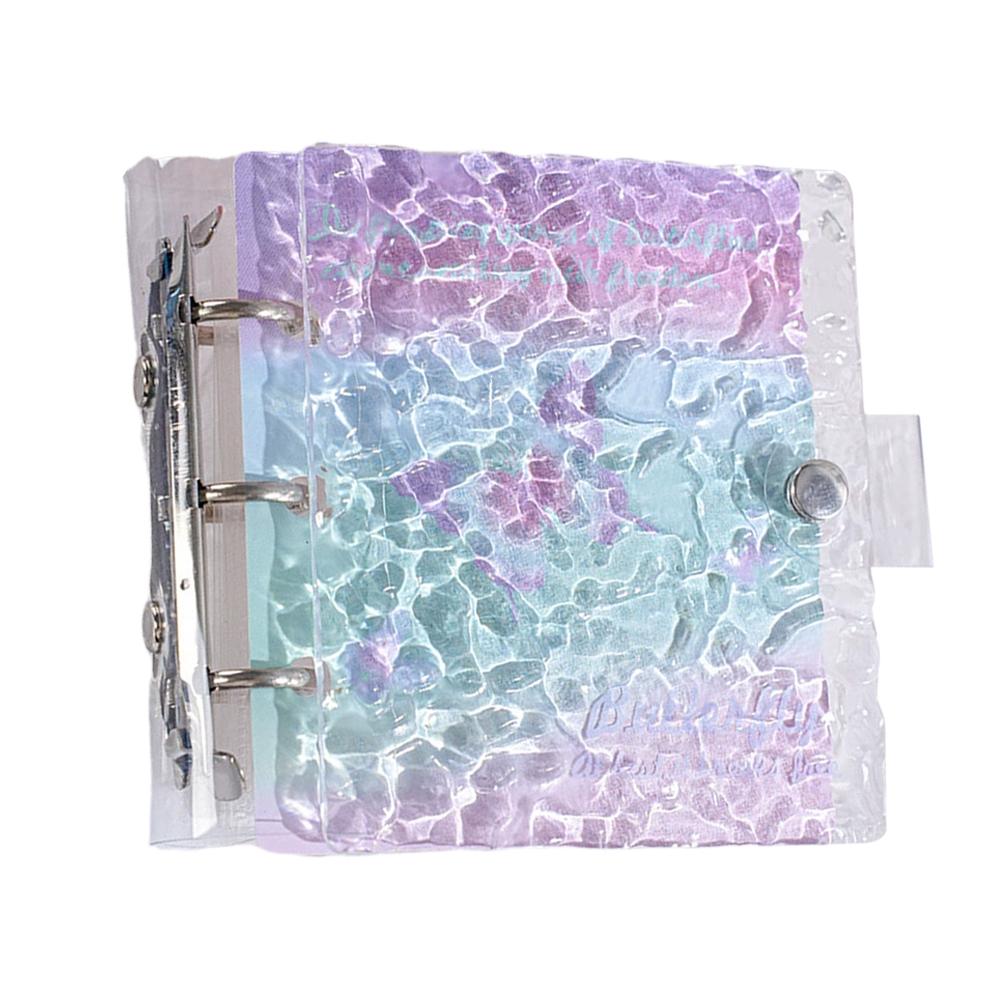 

Sticker Book Transparent Mat Girl Binder Refill Clear Gradient Color Binder Book 12x11cm with 20 Sheets per Mass Refills - Pink