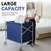Collapsible Laundry Basket Trucks 33.86x31.89x20.47in Folding X Frame Laundry Organizer Cart with Wheel for Hotel Hospital Home