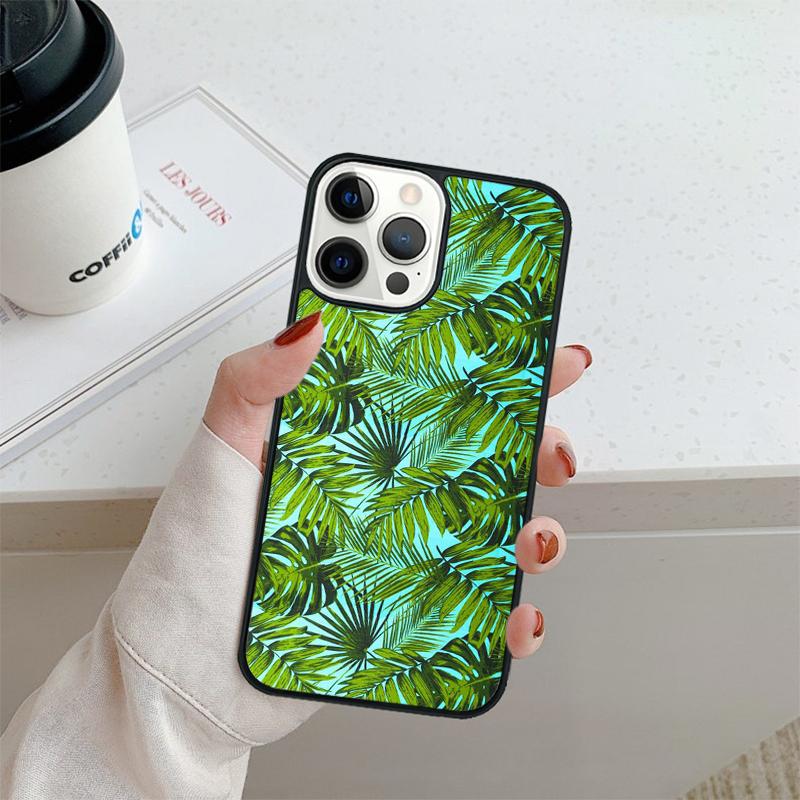 Green Monstera Leaf Phone Case For iPhone 17 Air 16 pro max 15 14 plus 12 13 Shell Cover coque