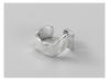 S925 Sterling Silver Wave Texture Ring - Women's Simple Retro Jewelry