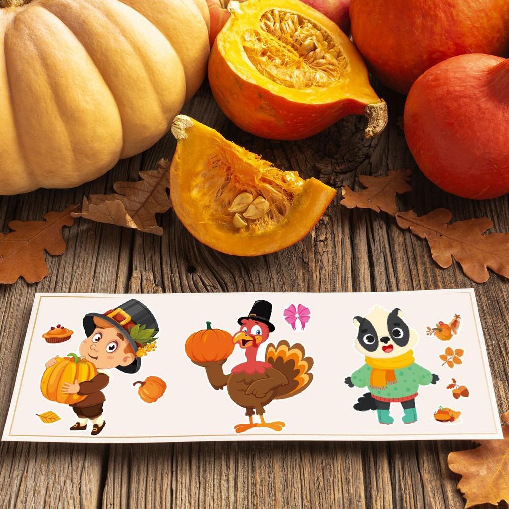 Cm2408007 Adorable Childrens Cartoon Interactive Puzzle Stickers For Thanksgiving Fun