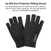 1 Pair Ice Silk Ridding Gloves Super Soft High Elastic Touchscreen Non-Slip Sun Protection Gloves Breathable Summer Outdoor Gloves