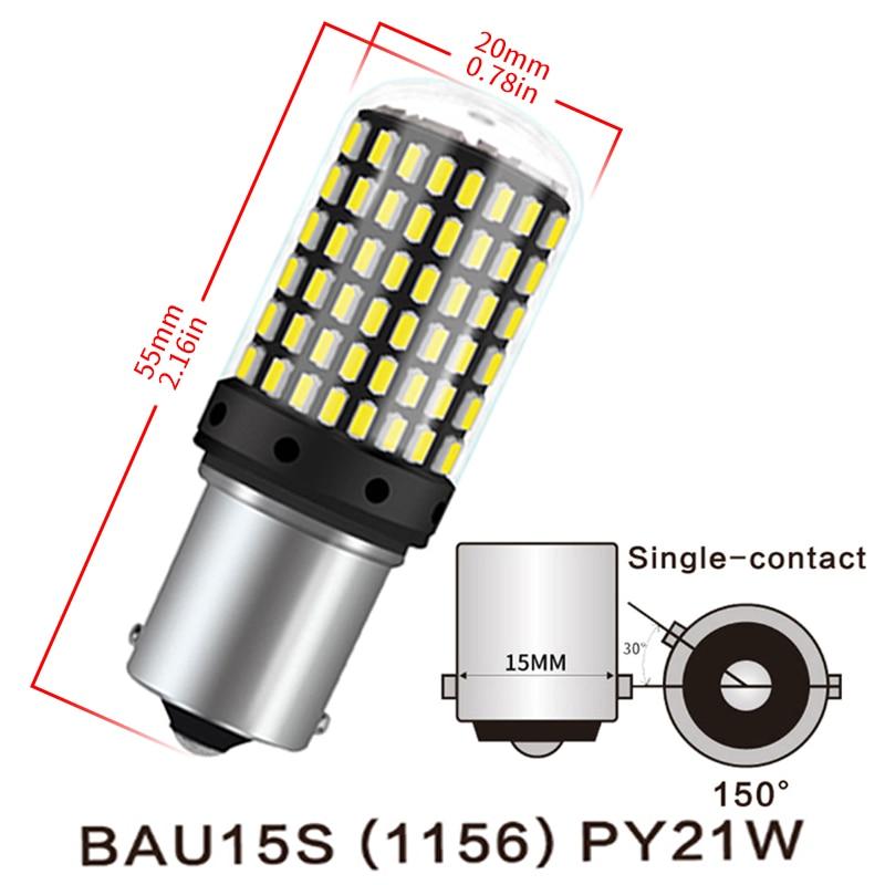 2Pcs 3014 144SMD CanBus 1156 BA15S BAU15S 7440 lamp LED 7440 led Bulbs For Turn Signal Light