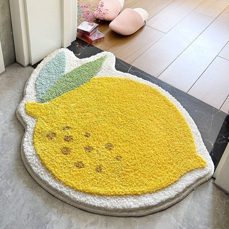 Little Fresh Fruit Special Imitation Cashmere Carpet Warm Machine Washable Bathroom Door Carpet Porch Mat Home Decor