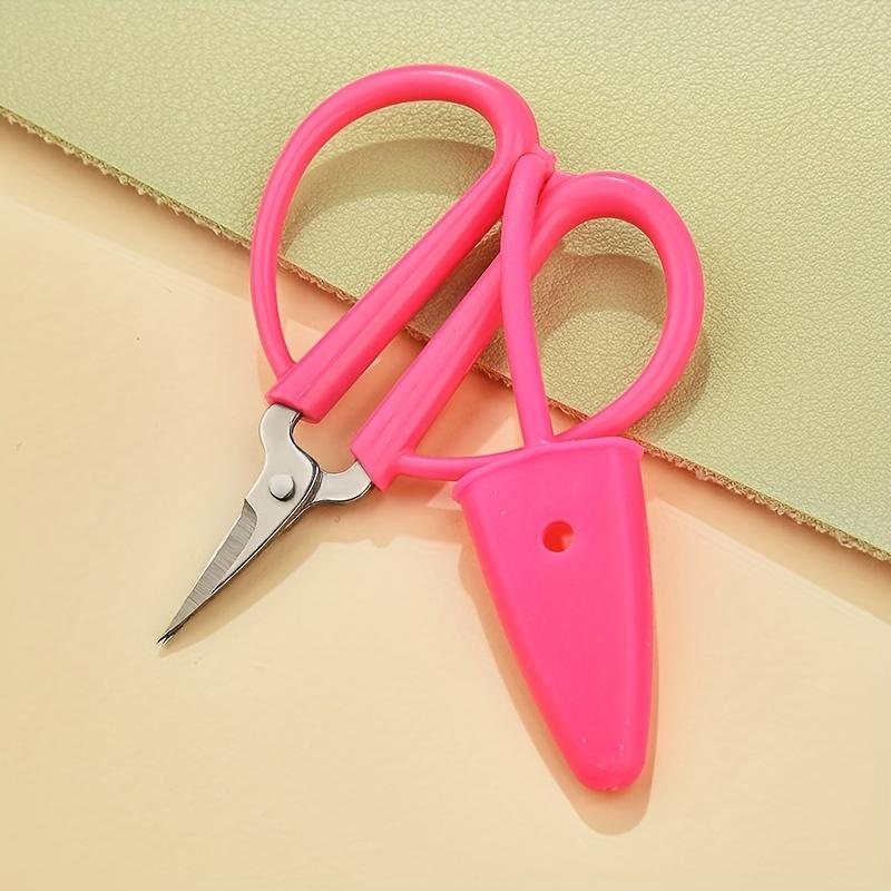Compact Silicone-Covered Mini Scissors - Portable Thread Trimming & Embroidery Shears, Safety Pointed Tip, Ideal for Sewing & Crafts